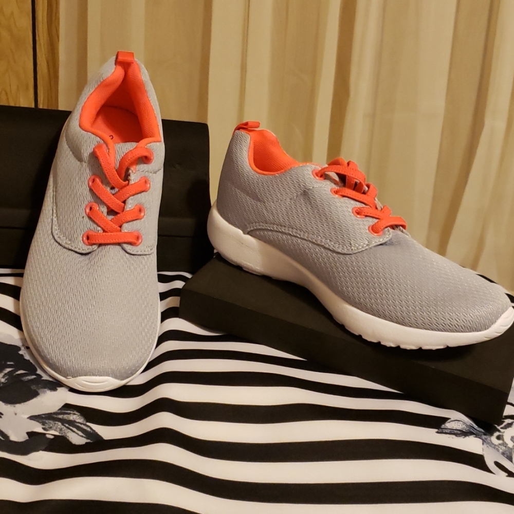 Gray Fun Tennis Shoes